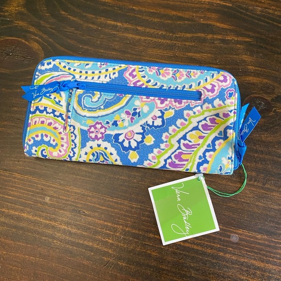 Vera Bradley Large Zip Travel Organizer Wallet - Capri - New - Picture 1 of 5